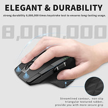 Load image into Gallery viewer, RAPOO Multi-Device Bluetooth Mouse for Laptop, Wireless Mouse Connect Up to 4 Devices, 4 Adjustable DPI, Rechargeable Ergonomic Mouse with Side Wheel, Laser Mouse for Computer MacBook Desktop
