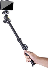 Load image into Gallery viewer, Vanguard VEO3GO265HAB Compact Aluminum Travel Tripod with Ball Head, Monopod Option, Smart Phone Holder and Bluetooth Remote, Dark Gray/Black
