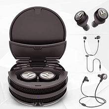 Load image into Gallery viewer, Motorola Tech3 3-in-1 Smart True Wireless Headphones - Cordless Earbuds, Sport Wire, Audio Plug-in - Sweatproof, Built-in Microphone, Charging Case with Cable Storage System - Mocha-Bronze
