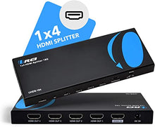 Load image into Gallery viewer, OREI 1 in 4 Out HDMI Splitter by OREI, 4K @ 60Hz 2.0 HDMI Splitter 2 Ports with Full Ultra HDCP 2.2, 18 Gbps &amp; 3D Supports EDID Control
