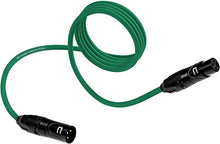 Load image into Gallery viewer, Balanced XLR Cable Male to Female - 75 Feet Green - Pro 3-Pin Microphone Connector for Powered Speakers, Audio Interface or Mixer for Live Performance &amp; Recording

