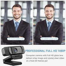 Load image into Gallery viewer, Webcam HD 1080p-Streaming Webcam with Privacy Cover for Desktop Computer PC,100° Wide-Angle View with Stereo Microphone, USB Webcam Plug and Play,Low-Light Correction
