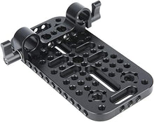 Load image into Gallery viewer, NICEYRIG Camera Cheese Mounting Plate with 15mm Rod Clamp, Top Plate for DSLR Rig System Battery Converter Box
