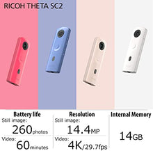 Load image into Gallery viewer, Ricoh Theta SC2 BEIGE 360°Camera 4K Video with Image Stabilization High Image Quality High-Speed Data Transfer Beautiful Portrait Shooting with Face Detection Thin &amp; Lightweight For iPhone, Android
