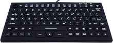 Load image into Gallery viewer, DSI Compact LED Backlit Keyboard with Integrated Mouse Button IP68 Waterproof Silicone IKB850BL
