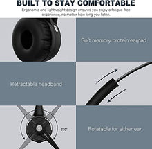 Load image into Gallery viewer, Trucker Bluetooth Headset, Angteela Wireless Headset with Microphone, Wireless Cell Phone Headset with Noise Canceling Mic Charging Base Mute Function for Home Office Call Center Skype
