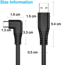 Load image into Gallery viewer, USB 3.0 Type C Cable 16.5ft 90 Degree for Oculus Quest Link 2, Fasgear Right Angled USB-C Cable, 5Gbps Superspeed Data Transfer, 3A Fast Charging Cable for VR and PC Gaming, Type-C Smartphones (5m)
