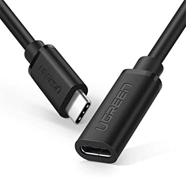 UGREEN USB C Extension Cable - Type C Extender Male to Female USB 3.2 Gen 2 10Gbps 100W Thunderbolt 3 Compatible with MacBook Pro iPad Pro Nintendo Switch DJI Mavic Dell XPS Surface Go Hub 1.5FT