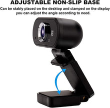 Load image into Gallery viewer, Konnek Stein Webcam with Microphone, HD 1080P Computer Camera with Tripod, Plug and Play, Streaming Webcam for Video Calling, Conferencing, Compatible with Windows 10, 8, 7, XP and Mac OSX
