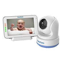 Load image into Gallery viewer, CasaCam BM200 Video Baby Monitor with 5&quot; Touchscreen and HD Pan &amp; Tilt Camera, Two Way Audio, Lullabies, Nightlight, Automatic Night Vision and Temperature Monitoring Capability
