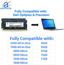 Load image into Gallery viewer, Adamanta 32GB (2x16GB) Laptop Memory Upgrade Compatible for Dell Alienware, Inspiron, Latitude, Optiplex, Precision, Vostro &amp; XPS DDR4 2400Mhz PC4-19200 SODIMM 2Rx8 CL17 1.2v RAM DRAM

