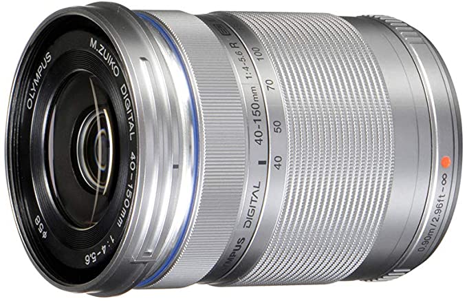 Olympus M.Zuiko Digital ED 40-150mm F4.0-5.6 R Zoom Lens, for Micro Four Thirds Cameras (Silver)