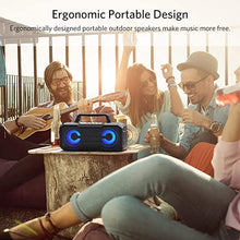 Load image into Gallery viewer, Fiodio IPX6 Waterproof Portable Speakers, Wireless Outdoor Travel Party Speaker, Built-in Microphone, USB for Sports, Beach, Hiking and Camping
