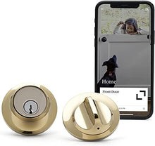 Load image into Gallery viewer, Level Lock Smart Lock, Keyless Entry, Smartphone Access, Bluetooth Enabled, Works with Apple HomeKit - Polished Brass
