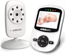 Load image into Gallery viewer, Video Baby Monitor with Digital Camera, ANMEATE Digital 2.4Ghz Wireless Video Monitor with Temperature Monitor, 960ft Transmission Range, 2-Way Talk, Night Vision, High Capacity Battery
