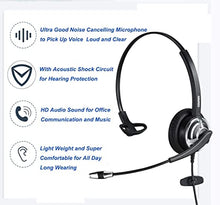 Load image into Gallery viewer, USB Headset with Microphone Noise Cancelling &amp; Mic Mute, Mono Computer Headphone for Call Center Office Business PC Softphone Calls Microsoft Teams Skype Chat, Clear Voice for Speech Dictation
