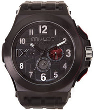 Load image into Gallery viewer, Mulco Blacksteel Swiss Multifunction Movement Men’s Watch | Premium Analog Display with Black Accents | Black Silicone Watch Band | Water Resistant Stainless Steel
