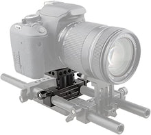 Load image into Gallery viewer, CAMVATE DSLR Baseplate Mount with Railblock Height Riser for 15mm Rail Rod Support System
