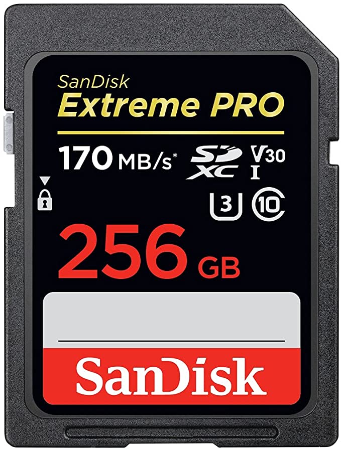 SanDisk 256GB Extreme PRO SDXC UHS-I Card - C10, U3, V30, 4K UHD, SD Card - SDSDXXY-256G-GN4IN