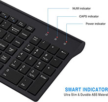 Load image into Gallery viewer, Wireless Keyboard Mouse Combo, cimetech Compact Full Size Wireless Keyboard and Mouse Set 2.4G Ultra-Thin Sleek Design for Windows, Computer, Desktop, PC, Notebook - (Black)
