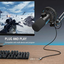 Load image into Gallery viewer, USB Gaming Microphone, FIFINE RGB Dynamic Mic for PC, with Tap-to-Mute Button, Plug &amp; Play Cardioid Mic with Headphone Jack for Streaming, Podcast, Twitch, YouTube, Discord- K658
