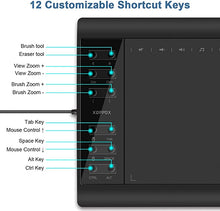 Load image into Gallery viewer, XOPPOX Graphics Drawing Tablet 10 x 6 Inch Large Active Area with 8192 Levels Battery-Free Pen and 12 Hot Keys, Compatible with PC/Mac/Android OS for Painting, Design &amp; Online Teaching
