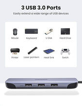 Load image into Gallery viewer, USB C to Dual HDMI Adapter,7 in 1 USB C Docking Station to Dual HDMI Displayport VGA Adapter,USB C to 3USB 2.0, Multi Monitor Adapter for Dell XPS 13 15,Lenovo Yoga,Huawei Matebook X pro,etc
