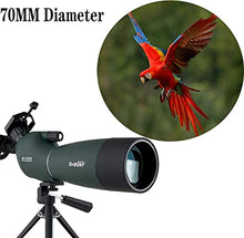 Load image into Gallery viewer, SVBONY SV28 Spotting Scopes with Tripod,Hunting,25-75x70,Angled,Waterproof,Range Shooting Scope,with Phone Adapter,Compact, for Target Shooting,Birding,Stargazing,Wildlife Viewing
