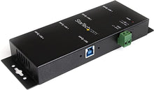 Load image into Gallery viewer, StarTech.com 4-Port USB 3.0 Hub û Industrial USB Expansion Hub with ESD Protection û TAA Compliant - Metal Mountable USB Hub (ST4300USBM),Black
