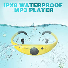 Load image into Gallery viewer, Tayogo 8GB Waterproof MP3 Player, IPX8 Swimming Waterproof Headphones Work for 6-8 Hours Underwater 3 Meters with Shuffle Feature - Yellow
