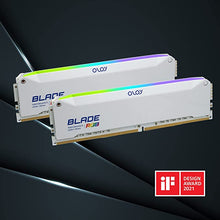 Load image into Gallery viewer, OLOy DDR4 RAM 32GB (2x16GB) Blade Aura Sync RGB 3600 MHz CL18 1.35V 288-Pin Desktop Gaming UDIMM (MD4U1636181BRWDE)
