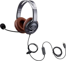 Load image into Gallery viewer, Emaiker Noise Cancelling USB Headphones with Microphone in-Line Controls for Drago Dictation, Over Ear PC Headphones for School Student On-Line Course Office Skype Call Zoom Microsoft Meeting
