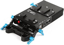Load image into Gallery viewer, Fotga DP500 15mm Rail V-Mount Power Supply BP Battery Plate &amp; Charger for Sony A7/A7R/A7S A9 II III IV Panasonic Canon EOS 5D 6D 7D II III Nikon DSLR Z6 Z7 II Camera Monitor Blackmagic BMPCC 4K 6K Pro
