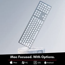 Load image into Gallery viewer, Macally Bluetooth Wireless Keyboard for Mac, iMac, Apple Mac Pro - Compatible Apple Keyboard Wireless for Mac Mini, MacBook Pro/Air Laptop - Rechargeable Full-Size Mac Wireless Keyboard - BTWKEYMB
