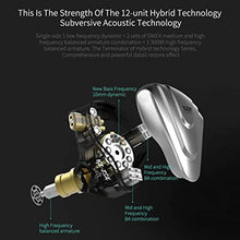 Load image into Gallery viewer, Linsoul KZ ZSX 5BA+1DD 6 Driver Hybrid in-Ear HiFi Earphones with Zinc Alloy Faceplate, 0.75mm 2 Pin Detachable Cable for Audiophile Musician (Without mic, Black)
