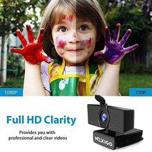 Load image into Gallery viewer, 1080P Web Camera, HD Webcam with Microphone, Software Control &amp; Privacy Cover, NexiGo N60 USB Computer Camera, 110-degree FOV, Plug and Play, for Zoom/Skype/Teams, Conferencing and Video Calling
