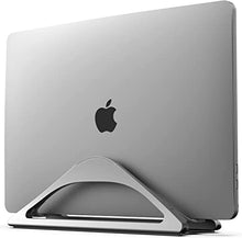 Load image into Gallery viewer, HumanCentric Vertical Laptop Stand for Desks (Space Gray) | Adjustable Holder to Dock Apple MacBook, MacBook Pro, and Other Laptops to Organize Work &amp; Home Office
