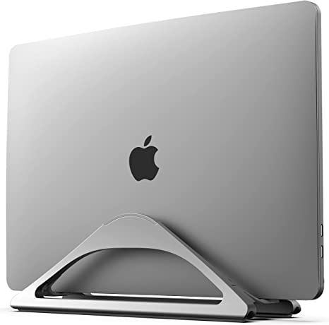 HumanCentric Vertical Laptop Stand for Desks (Space Gray) | Adjustable Holder to Dock Apple MacBook, MacBook Pro, and Other Laptops to Organize Work & Home Office