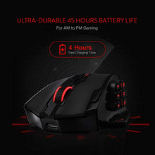 Load image into Gallery viewer, Redragon M913 Impact Elite Wireless Gaming Mouse, 16000 DPI Wired/Wireless RGB Gamer Mouse with 16 Programmable Buttons, 45 Hr Battery and Pro Optical Sensor, 12 Side Buttons MMO Mouse
