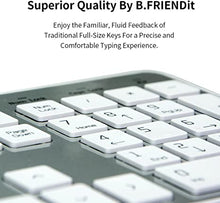 Load image into Gallery viewer, BFRIENDit Wired USB Keyboard , Comfortable Quiet Chocolate Keys , Durable Ultra-Slim Wired Computer Keyboard For PC , Windows 10 / 8 / 7 / Vista , KB1430 - White
