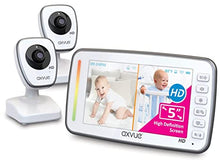 Load image into Gallery viewer, [HD] Video Baby Monitor, 720P 5&quot; HD Display, IPS Screen, 2 HD Cams, 24-Hour Battery Life, 1000ft Range, 2-Way Communication, Secure Privacy Wireless Technology
