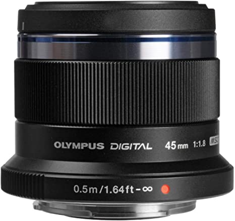Olympus M.Zuiko Digital 45mm F1.8 Lens, for Micro Four Thirds Cameras (Black)