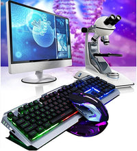 Load image into Gallery viewer, Gamer Keyboard and Mouse Combo Color Changing Keyboard,RGB Backlit Keyboard Mouse,Lighted Gaming Keyboad,USB Gaming Mouse Keyboard Set,Rainbow LED Keyboard Mouse,Durable Metal,for Prime Games
