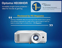 Load image into Gallery viewer, Optoma HD39HDR High Brightness HDR Home Theater Projector | 120Hz Refresh Rate | 4000 lumens | Fast 8.4ms Response time with 120Hz | Easy Setup with 1.3X Zoom | 4K Input | Quiet Operation 26dB
