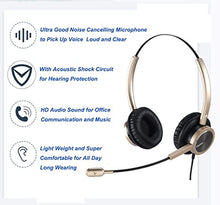 Load image into Gallery viewer, MAIRDI Telephone Headset with Microphone Noise Cancelling, Office Headset with RJ9 Jack for Home Call Center Landline IP Phones, Including 3.5mm Connector for Mobiles PC Laptops
