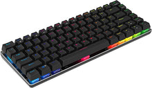 Load image into Gallery viewer, FIRSTBLOOD ONLY GAME. AK33 Geek RGB Mechanical Keyboard, 82 Keys Layout, Blue Switches, LED Backlit, Aluminum Portable Wired Gaming Keyboard, Pluggable Cable, for Games Work and Daily Use, Black
