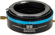 Load image into Gallery viewer, Fotodiox Pro TLT ROKR - Tilt/Shift Lens Mount Adapter for Nikon Nikkor F Mount G-Type D/SLR Lenses to Sony Alpha E-Mount Mirrorless Camera Body
