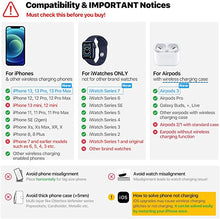 Load image into Gallery viewer, Intoval Wireless Charging Station, 3 in 1 Charger for Apple iPhone/iWatch/Airpods,iPhone 13,12,11 (Pro, Pro Max)/XS/XR/XS/X/8(Plus),iWatch 7/6/SE/5/4/3/2,Airpods Pro/3gen (A3,Black)
