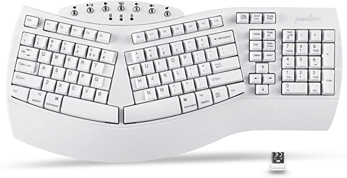 Perixx Periboard-612 Wireless Ergonomic Split Keyboard, US English Layout