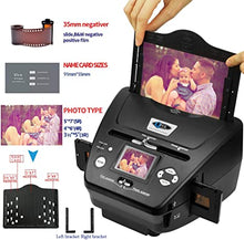 Load image into Gallery viewer, Digital Film &amp; Photo Scanner, High Resolution 16MP Film Scanner with 2.4&quot; LCD Screen, 4 in 1 Scanner Converts 35mm/135 Slides &amp; Negatives Film, Photo, Name Card for Saving to Digital Files, Black
